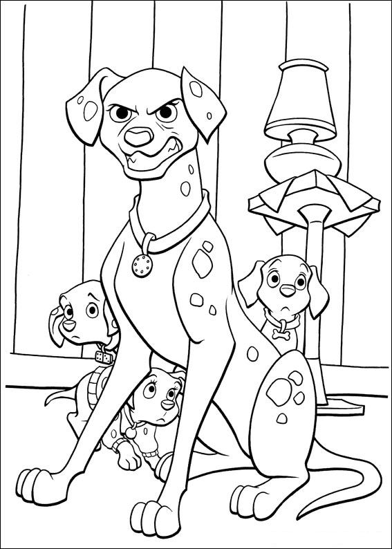 Plansa de colorat cu 102 Dalmatieni 69 89